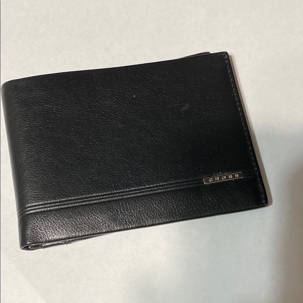 Cross mens black leather bifold wallet